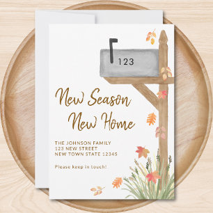 Nieuw Seizoen Nieuw Home Herfst Herfst Mailbox Ver Aankondiging
