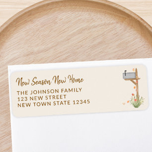 Nieuw Seizoen Nieuw Home Herfst Moving Return Adre Etiket