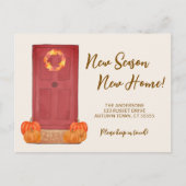 Nieuw Seizoen Nieuw Home Pumpkin Door Herfst Aankondigingskaart (Voorkant)