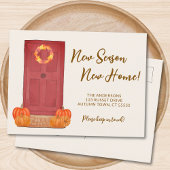 Nieuw Seizoen Nieuw Home Pumpkin Door Herfst Aankondigingskaart