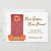 Nieuw Seizoen Nieuw Home Pumpkin Verhuizen Aankondiging (Voorkant)