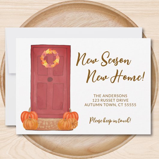 Nieuw Seizoen Nieuw Home Pumpkin Verhuizen Aankondiging