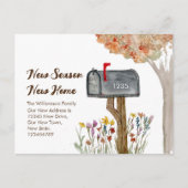 Nieuw Seizoen Nieuw Huis Adreswijziging Briefkaart (Voorkant)