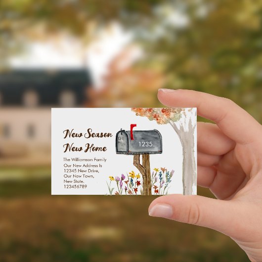 Nieuw Seizoen Nieuw Huis Adreswijziging Visitekaartje