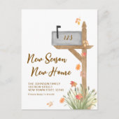 Nieuw Seizoen Nieuw Huis Herfst Bewegende Aankondi Aankondigingskaart (Voorkant)