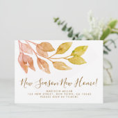 Nieuw Seizoen Nieuw Huis Herfst Foliage Verhuizen Aankondiging (Staand voorkant)