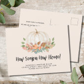 Nieuw Seizoen Nieuw Huis Herfst Herfst Pompoen Bew Aankondigingskaart
