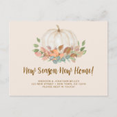 Nieuw Seizoen Nieuw Huis Herfst Herfst Pompoen Bew Aankondigingskaart (Voorkant)