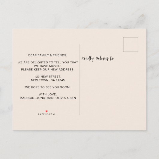 Nieuw Seizoen Nieuw Huis Herfst Herfst Pompoen Bew Aankondigingskaart (Achterkant)