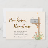 Nieuw Seizoen Nieuw Huis Herfst Herfst Verhuizen Aankondiging (Voorkant)