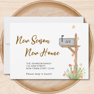 Nieuw Seizoen Nieuw Huis Herfst Herfst Verhuizen Aankondiging