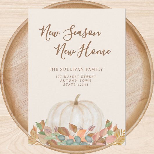 Nieuw Seizoen Nieuw Huis Herfst Pompoen Bewegen Aankondiging