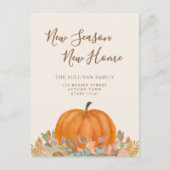 Nieuw Seizoen Nieuw Huis Herfst Pompoen Bewegen Aankondigingskaart (Voorkant)