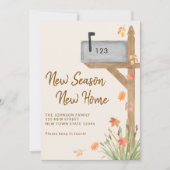 Nieuw Seizoen Nieuw Thuis Herfst Mailbox Verhuizen Aankondiging (Voorkant)