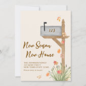 Nieuw Seizoen Nieuwe Home Herfst Mailbox Verhuizen Aankondiging (Voorkant)