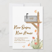 Nieuw Seizoen Nieuwe Home Herfst Mailbox Verhuizen Aankondiging (Voorkant)