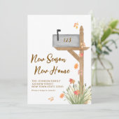 Nieuw Seizoen Nieuwe Home Herfst Mailbox Verhuizen Aankondiging (Staand voorkant)
