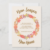 Nieuw Seizoen Nieuwe Home Herfst Verhuizen Aankondiging (Voorkant)
