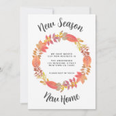 Nieuw Seizoen Nieuwe Home Herfst Verhuizen Aankondiging (Voorkant)