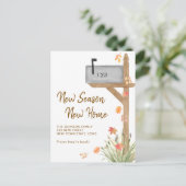 Nieuw Seizoen Nieuwe Home Herfst Verhuizen Aankondigingskaart (Staand voorkant)