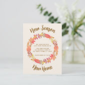 Nieuw Seizoen Nieuwe Home Herfst Verhuizen Aankondigingskaart (Staand voorkant)