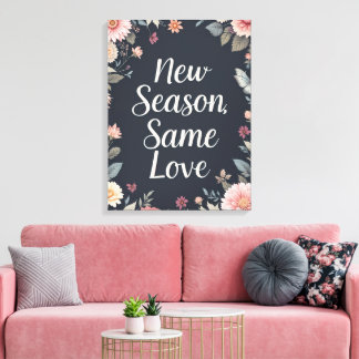 Nieuw seizoen Zelfde liefde Dark Floral Art Canvas Afdruk
