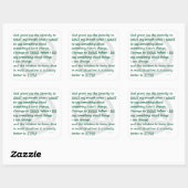 Nieuw sereniteitsgebed vierkante sticker (Vel)