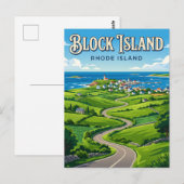 Nieuw Shoreham Rhode Island Briefkaart (Voorkant / Achterkant)