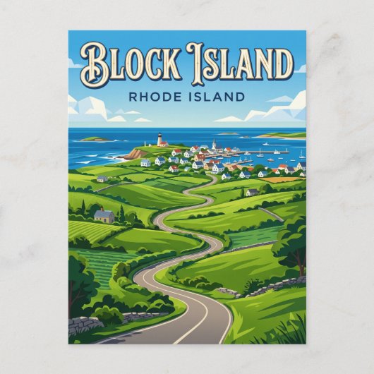 Nieuw Shoreham Rhode Island Briefkaart (Voorkant)