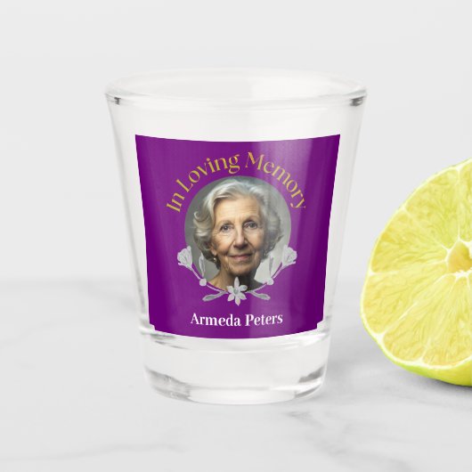 NIEUW! Shot Glass - In Memory - Aangepast Glas (Voorkant)