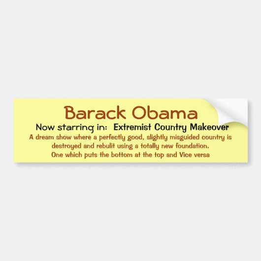 Nieuw show bumpersticker (Voorkant)