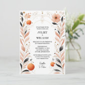 Nieuw Sinaasappel 70s 80s 90s Roze Peach Kleurrijk Kaart (Staand voorkant)