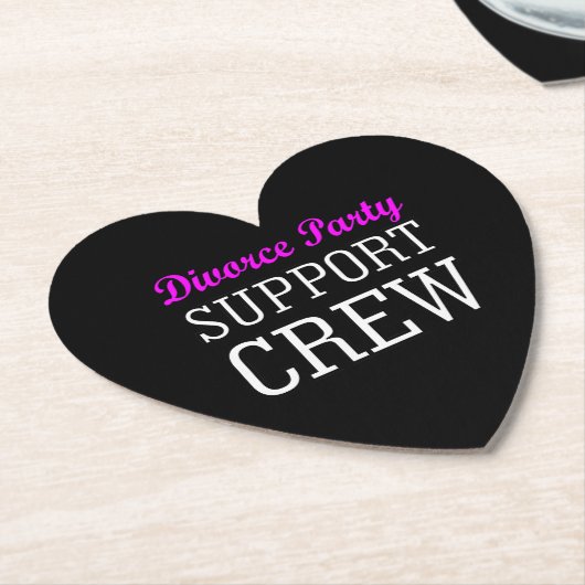 Nieuw single break-up support crew echtscheidingsf kartonnen onderzetters (Gekanteld)