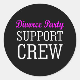 Nieuw single break-up support crew echtscheidingsf ronde sticker