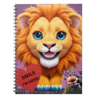 NIEUW! Smiling Lion Cub Notitieboek Hoesje