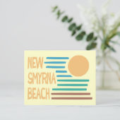 Nieuw Smyrna Beach Florida geometrisch ontwerp Briefkaart (Staand voorkant)