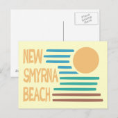 Nieuw Smyrna Beach Florida geometrisch ontwerp Briefkaart (Voorkant / Achterkant)