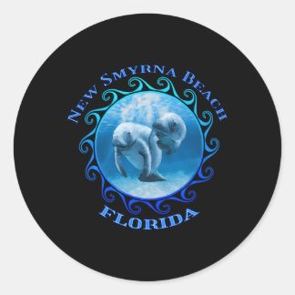 Nieuw Smyrna Beach Florida Vakantie Zwemmen Ronde Sticker