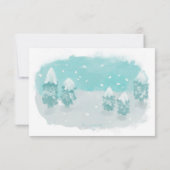 Nieuw Sneeuwblauw Baby shower Hartelijk dank Bedankkaart (Achterkant)