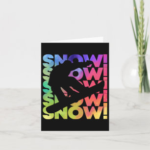 Nieuw Snowboarden Seizoen Kleurrijke Snowboarder Kaart