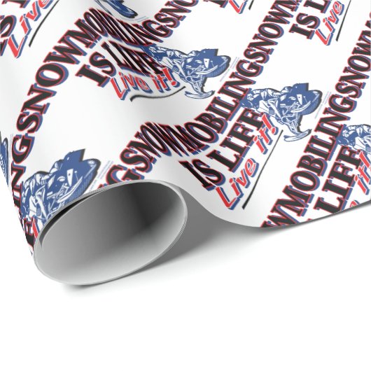 NIEUW-SNOWMOBILING-IS-LEVEN CADEAUPAPIER (Rol Hoek)