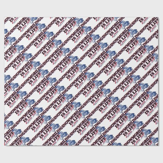 NIEUW-SNOWMOBILING-IS-LEVEN CADEAUPAPIER (Vlak)