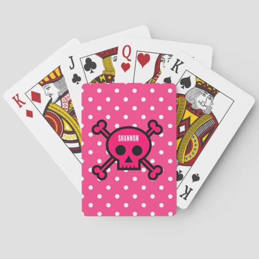 NIEUW! Speelkaarten - Skull Botten (naam toevoegen (Achterkant)