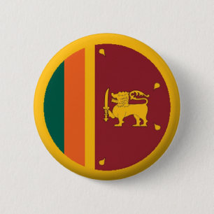 NIEUW! - SRI LANKA PIN BACK BADGE RONDE BUTTON 5,7 CM