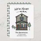 Nieuw startpunt dat we hebben verplaatst aankondiging (Voorkant / Achterkant)