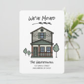 Nieuw startpunt dat we hebben verplaatst aankondiging (Staand voorkant)