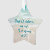 Nieuw startpunt eerste kerststaarten ornament (voorkant)