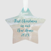 Nieuw startpunt eerste kerststaarten ornament (voorkant)