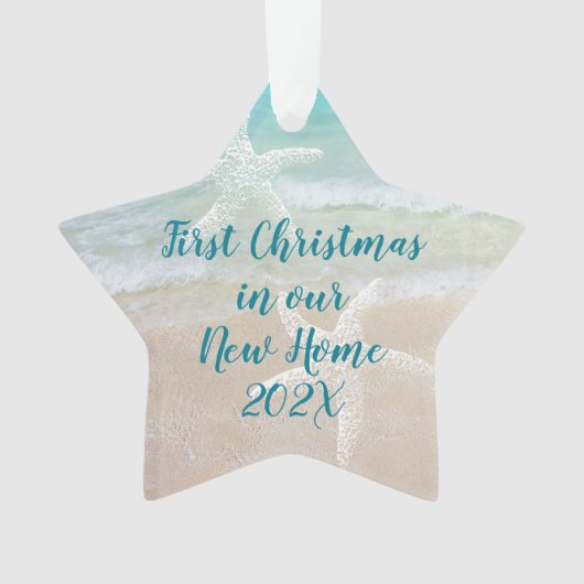 Nieuw startpunt eerste kerststaarten ornament (voorkant)