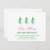 Nieuw startpunt | Feestdagen Verplaatsingsaankondi Briefkaart (Voorkant / Achterkant)